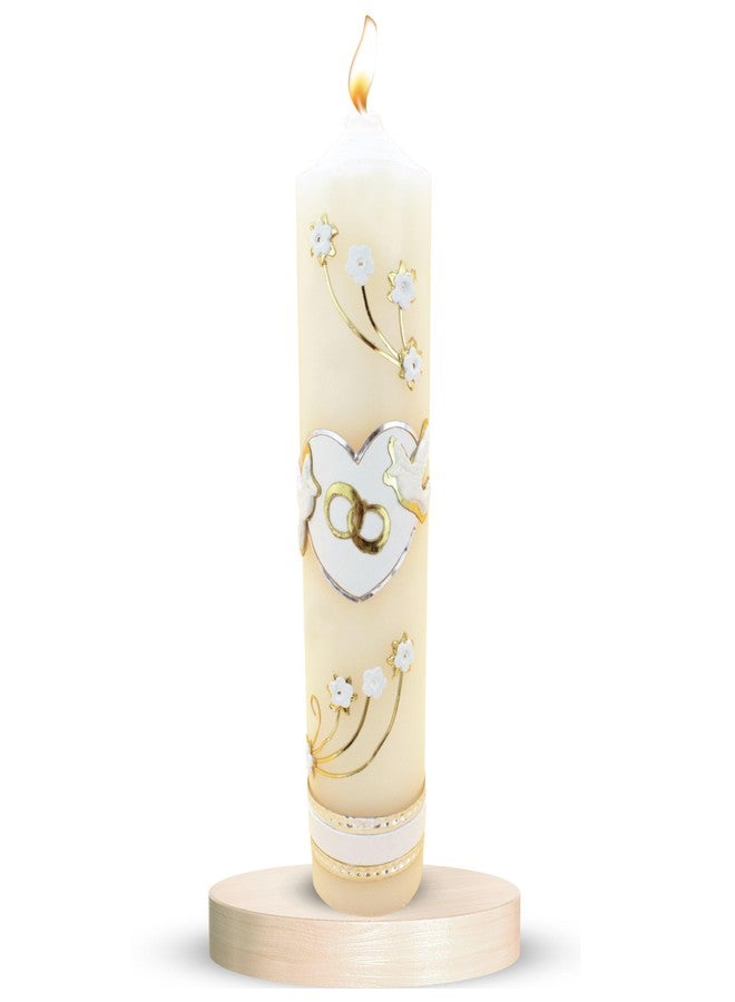 Nuestra Fe Authenthic Unity Candle for Wedding Ceremony Set Made by Mexican Artisans at La Villa de Guadalupe | Wedding Candle for Ceremony | Unity Candle | Memorial Candles - Image 1